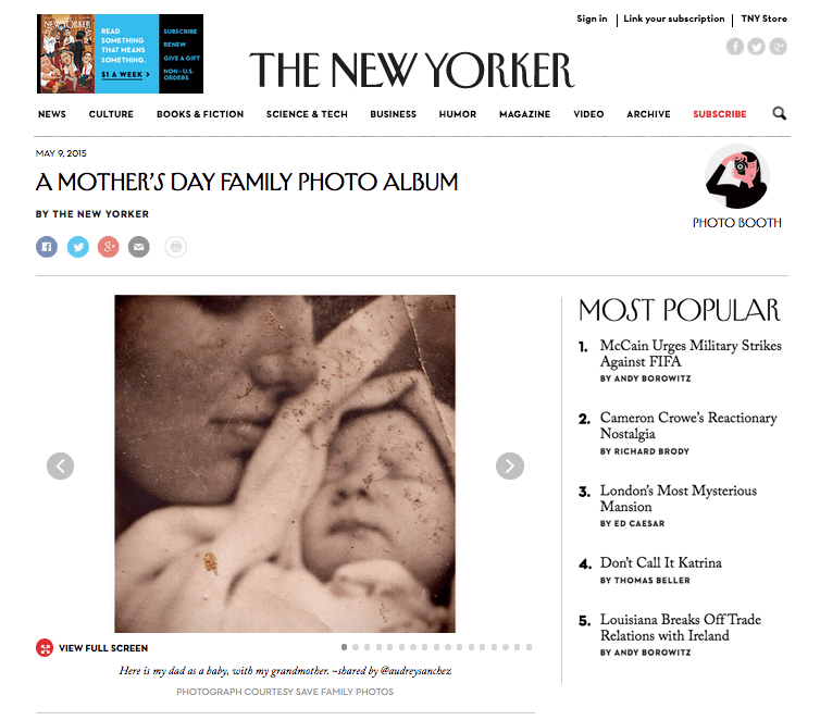 new yorker save family photos
